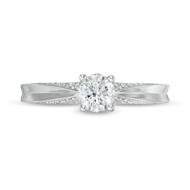 Main Image 4 of Peoples Private Collection 0.75 CT. T.W. Certified Diamond Engagement Ring in 14K White Gold (F/I1)