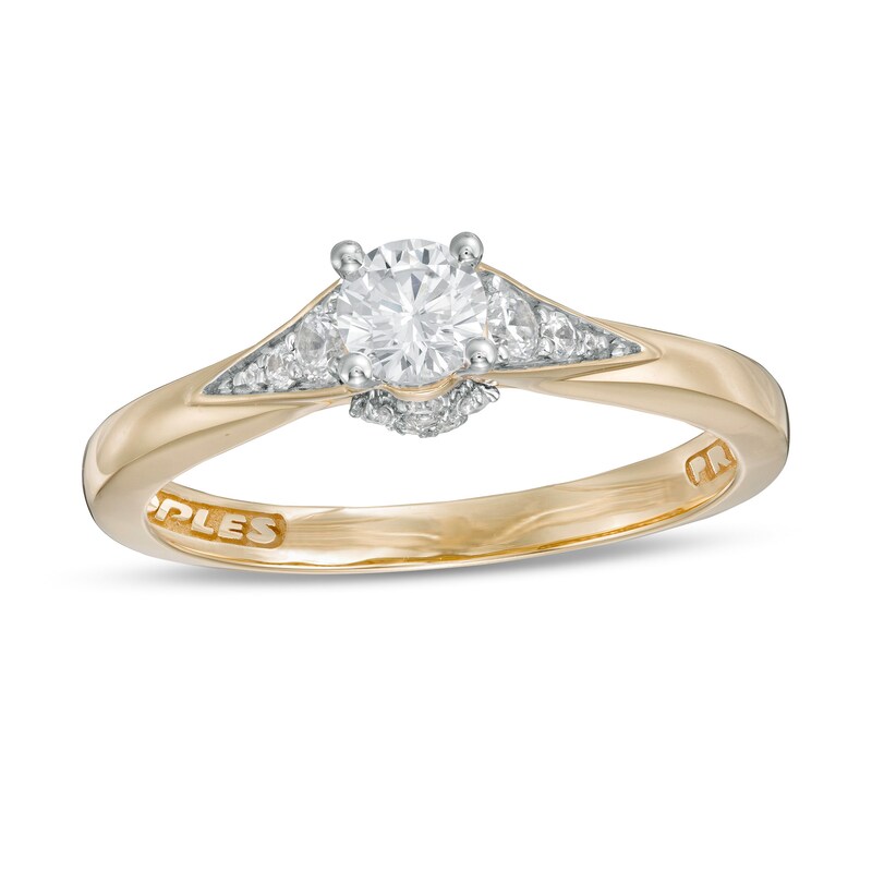 Peoples Private Collection 0.50 CT. T.W. Certified Diamond Split Shank Engagement Ring 14K Gold (F/I1)