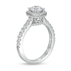 Peoples Private Collection 1.50 CT. T.W. Certified Diamond Cushion Frame Engagement Ring in 14K White Gold (F/I1)