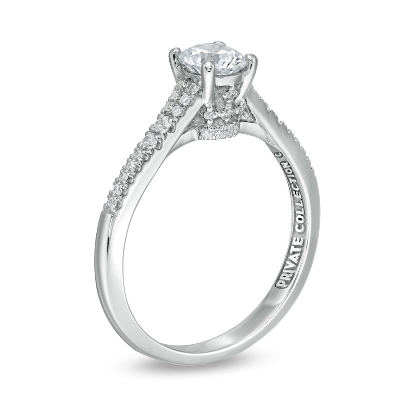 Main Image 3 of Peoples Private Collection 0.75 CT. T.W. Certified Diamond Engagement Ring in 14K White Gold (F/I1)