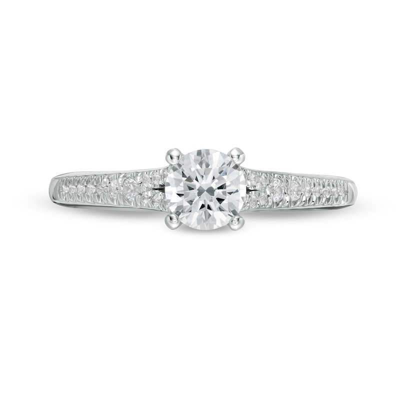 Main Image 4 of Peoples Private Collection 0.75 CT. T.W. Certified Diamond Engagement Ring in 14K White Gold (F/I1)