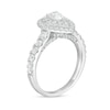 Thumbnail Image 2 of 1.50 CT. T.W. Pear-Shaped Certified Lab-Created Diamond Double Frame Engagement Ring in 14K White Gold (F/SI2)