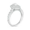 Thumbnail Image 3 of 1.50 CT. T.W. Pear-Shaped Certified Lab-Grown Diamond Double Frame Engagement Ring in 14K White Gold (F/SI2)