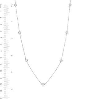 Marilyn Monroe™ Collection 0.70 CT. T.W. Diamond Station Necklace in 10K White Gold - 16"