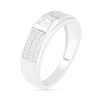 Thumbnail Image 3 of 0.37 CT. T.W. Diamond Multi-Row Wedding Band in 10K White Gold