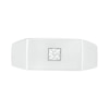 Men's 0.065 CT. Diamond Solitaire Square-Top Wedding Band in 10K White Gold