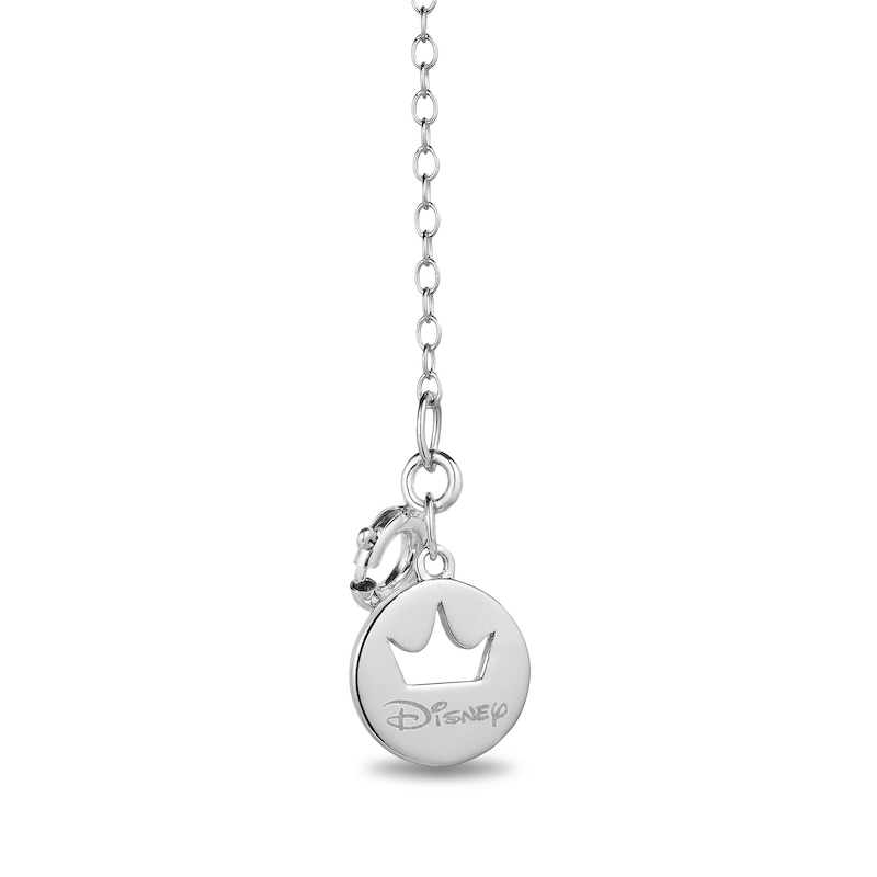 Main Image 2 of Enchanted Disney Ultimate Princess Celebration Tanzanite and 0.085 CT. T.W. Diamond Frame Necklace in Sterling Silver