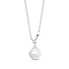 Enchanted Disney Ultimate Princess Celebration Multi-Gemstone and 0.04 CT. T.W. Diamond Heart Pendant in Sterling Silver