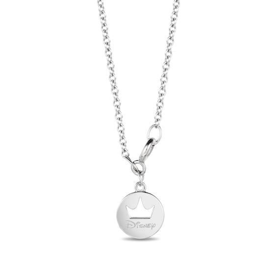 Enchanted Disney Ultimate Princess Celebration Multi-Gemstone and 0.04 CT. T.W. Diamond Heart Pendant in Sterling Silver
