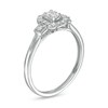 Thumbnail Image 3 of 0.25 CT. T.W. Emerald-Cut Diamond Frame Vintage-Style Promise Ring in 10K White Gold