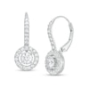 Thumbnail Image 1 of 1.00 CT. T.W. Certified Diamond Frame Drop Earrings in 14K White Gold (I/I1)