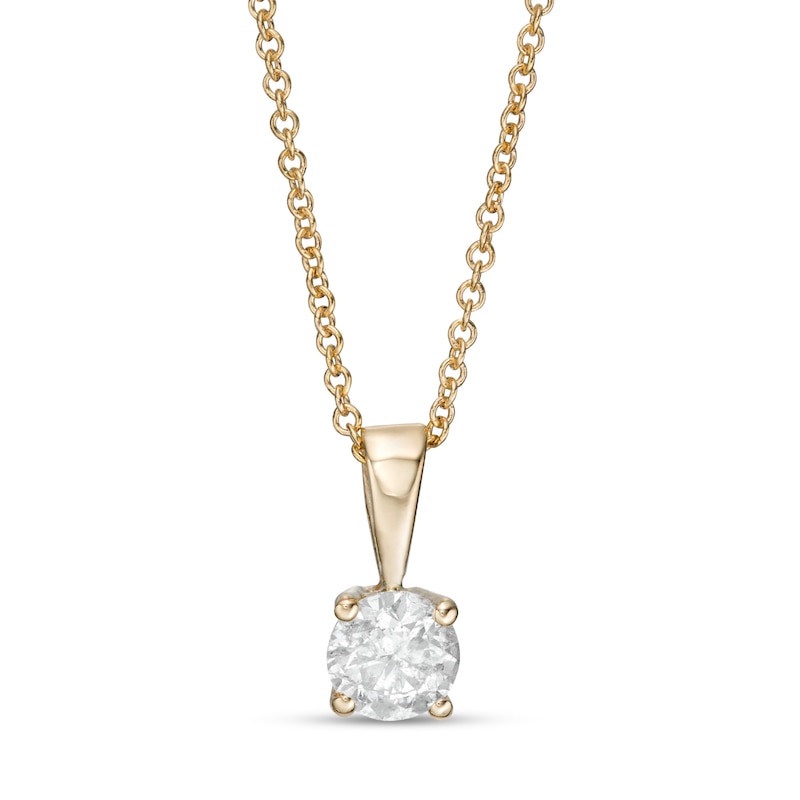 CT. Diamond Solitaire Pendant in 10K Gold (I/I3