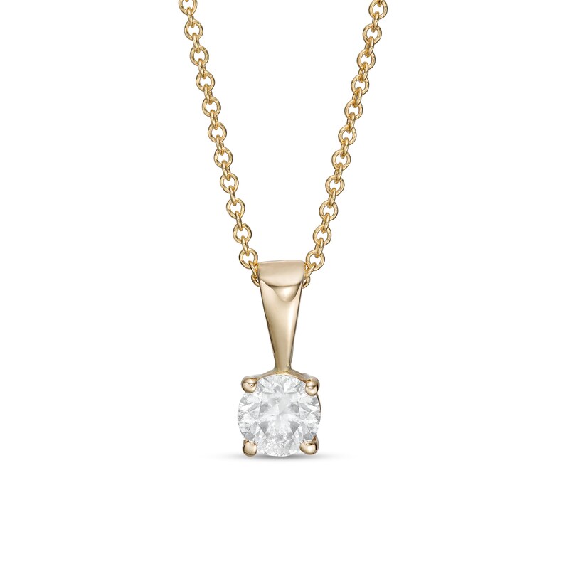 CT. Diamond Solitaire Pendant in 10K Gold (I/I3