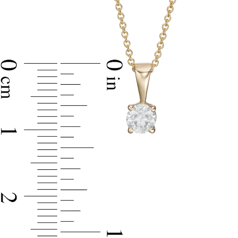 Main Image 3 of 0.45 CT. Diamond Solitaire Pendant in 10K Gold (I/I3) - 18"