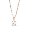 Thumbnail Image 0 of 0.45 CT. Diamond Solitaire Pendant in 10K Rose Gold (I/I3) - 18"