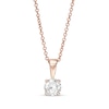 Thumbnail Image 1 of 0.45 CT. Diamond Solitaire Pendant in 10K Rose Gold (I/I3) - 18"