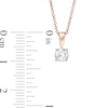 Thumbnail Image 2 of 0.45 CT. Diamond Solitaire Pendant in 10K Rose Gold (I/I3) - 18"