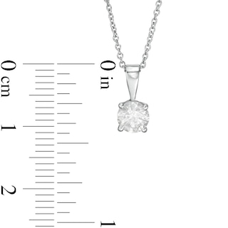 0.58 CT. Diamond Solitaire Pendant in 10K White Gold (I/I3)