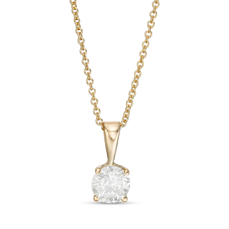 CT. Diamond Solitaire Pendant in 10K Gold (I/I3