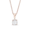 Thumbnail Image 0 of 0.58 CT. Diamond Solitaire Pendant in 10K Rose Gold (I/I3) - 18"