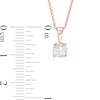 Thumbnail Image 2 of 0.58 CT. Diamond Solitaire Pendant in 10K Rose Gold (I/I3) - 18"