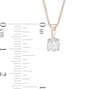 Thumbnail Image 3 of 0.58 CT. Diamond Solitaire Pendant in 10K Rose Gold (I/I3) - 18"
