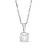 Thumbnail Image 1 of 1.23 CT. Diamond Solitaire Pendant in 10K White Gold (I/I3) - 18"