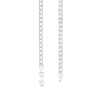 Thumbnail Image 3 of 3.6mm Diamond-Cut Curb Chain Necklace in Solid Sterling Silver  - 24"