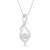 Thumbnail Image 1 of 0.145 CT. T.W. Composite Diamond Infinity Loop Pendant in Sterling Silver