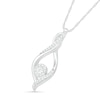 Thumbnail Image 2 of 0.145 CT. T.W. Composite Diamond Infinity Loop Pendant in Sterling Silver
