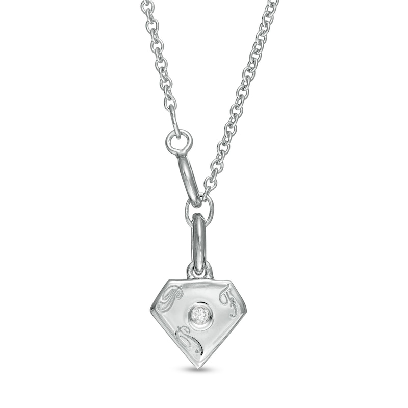 0.95 CT. T.W. Oval Diamond Past Present Future® Twist Frame Necklace in 10K White Gold
