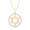 Thumbnail Image 1 of 0.086 CT. T.W. Diamond Star of David Pendant in Sterling Silver with 14K Gold Plate