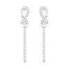 0.18 CT. T.W. Diamond Infinity Loop Drop Earrings in Sterling Silver