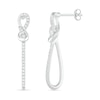 0.18 CT. T.W. Diamond Infinity Loop Drop Earrings in Sterling Silver