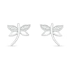 Thumbnail Image 0 of 0.04 CT. T.W. Diamond Dragonfly Stud Earrings in Sterling Silver