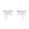 Thumbnail Image 0 of 0.04 CT. T.W. Diamond Dragonfly Stud Earrings in Sterling Silver