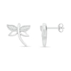 Thumbnail Image 2 of 0.04 CT. T.W. Diamond Dragonfly Stud Earrings in Sterling Silver