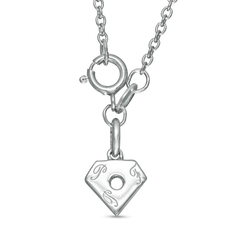 Main Image 3 of 0.45 CT. T.W. Diamond Past Present Future® Flower Necklace in 10K White Gold - 17"