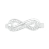 Thumbnail Image 1 of 0.116 CT. T.W. Diamond Infinity Loop Ring in Sterling Silver