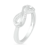Thumbnail Image 2 of 0.116 CT. T.W. Diamond Infinity Loop Ring in Sterling Silver