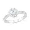 Thumbnail Image 1 of 0.23 CT. T.W. Composite Diamond Frame Promise Ring in Sterling Silver