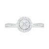 Thumbnail Image 2 of 0.23 CT. T.W. Composite Diamond Frame Promise Ring in Sterling Silver