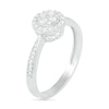 Thumbnail Image 3 of 0.23 CT. T.W. Composite Diamond Frame Promise Ring in Sterling Silver