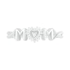 Thumbnail Image 1 of 0.04 CT. T.W. Diamond Frame "MOM" with Heart Ring in Sterling Silver