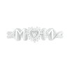 Thumbnail Image 1 of 0.04 CT. T.W. Diamond Frame "MOM" with Heart Ring in Sterling Silver