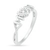 Thumbnail Image 3 of 0.04 CT. T.W. Diamond Frame "MOM" with Heart Ring in Sterling Silver