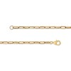 Emerald-Cut Garnet Solitaire and Paper Clip Chain "Y" Necklace in 10K Gold