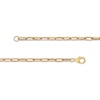 Emerald-Cut Peridot Solitaire and Paper Clip Chain "Y" Necklace in 10K Gold