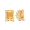 Thumbnail Image 0 of Emerald-Cut Citrine Solitaire Stud Earrings in 10K Gold