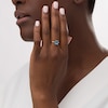 Thumbnail Image 2 of Emerald-Cut Swiss Blue Topaz Solitaire Ring in 10K Gold